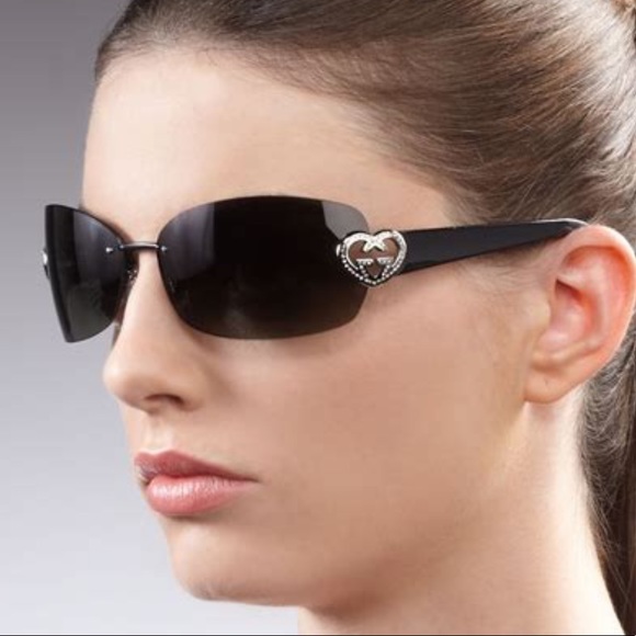 Gucci Accessories - 🔥Gucci rimless rhinestone embellished heart logo sunglasses